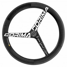 CORIMA 3 Spoke WS TT 58 mm. Delantera (Tubular) en Categoría Ruedas de bicicleta de Dromosport: Modelo 2023