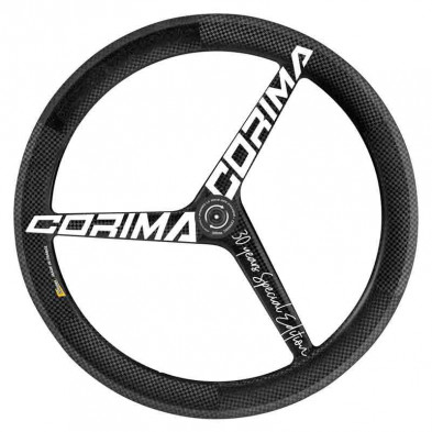 CORIMA 3 Spoke WS TT DX 58 mm. Delantera (Cubierta) en Categoría Ruedas de bicicleta de Dromosport: Modelo 2023
