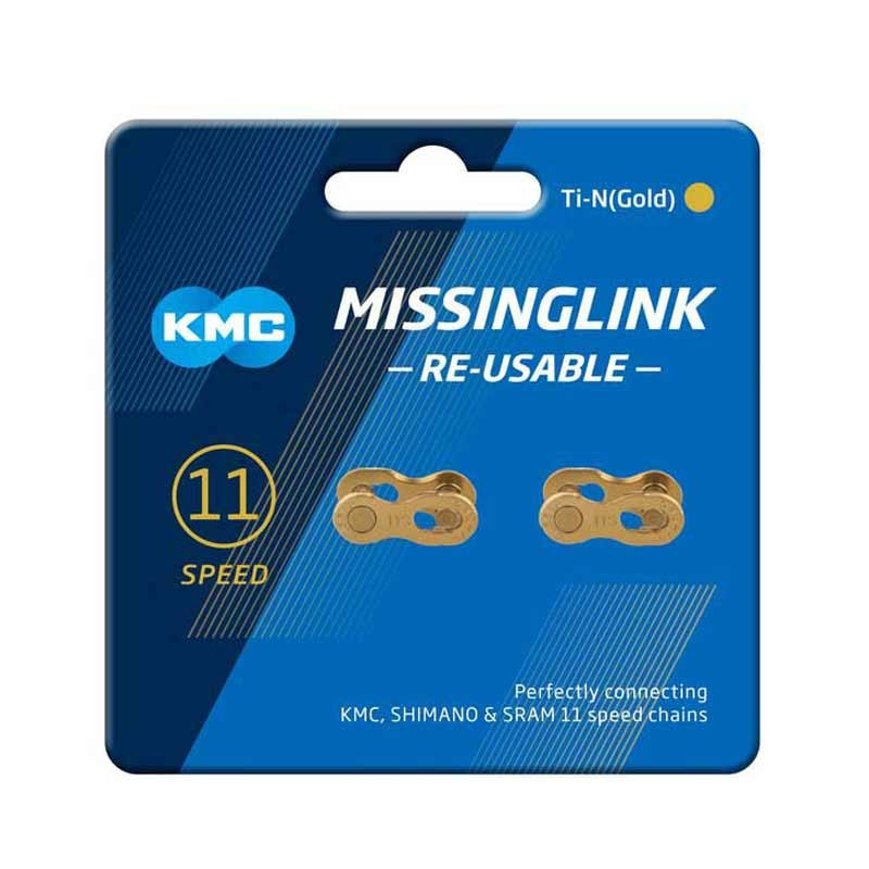 Eslabón cierre KMC MISSINGLINK 11V GOLD (2 Ud.) en Categoría Cadenas de Dromosport: 