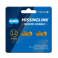 Eslabón cierre KMC MISSINGLINK 12V GOLD (2 Ud.) en Categoría Cadenas de Dromosport: 