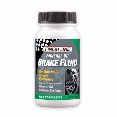 Aceite mineral hidráulico FINISH LINE 120 ml en Categoría Líquido de frenos de Dromosport: Bote de aceite mineral para frenos
