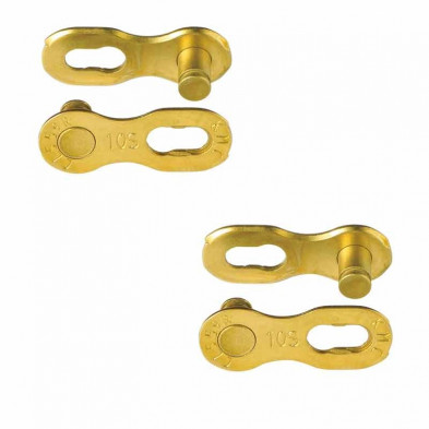 Eslabón cierre KMC MISSINGLINK 10V GOLD (2 Ud.) en Categoría Cadenas de Dromosport: 
