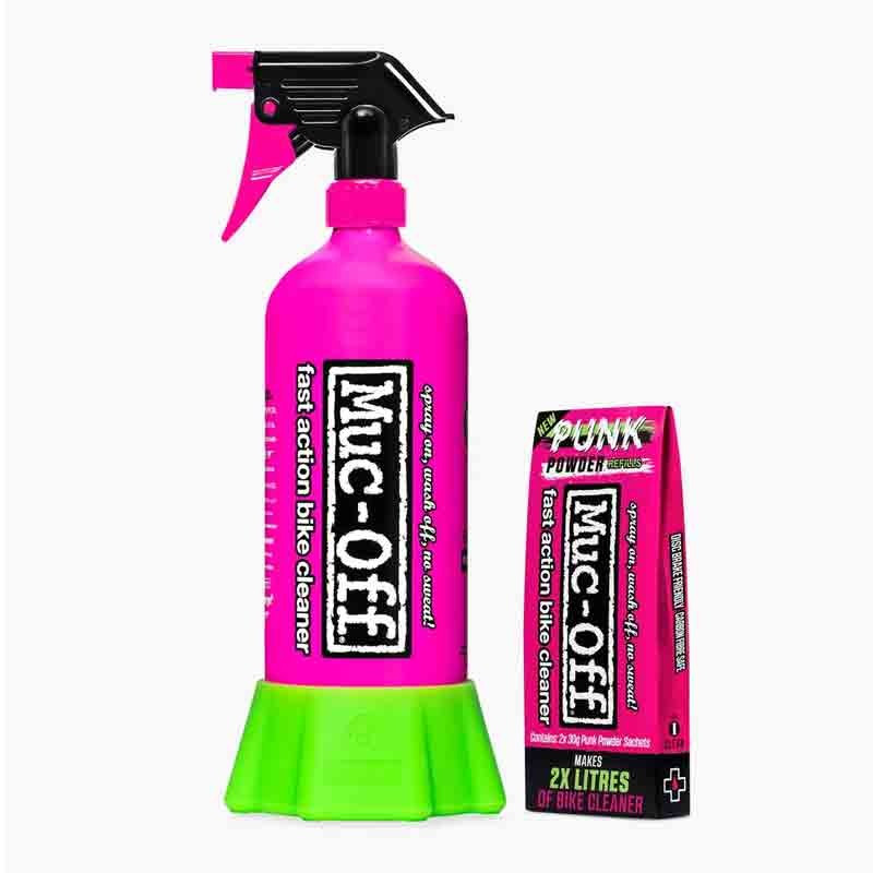 Limpiador MUC-OFF PUNK POWDER y botella FOR LIFE en Categoría Limpieza y Lubricación de Dromosport: El primer limpiador para 