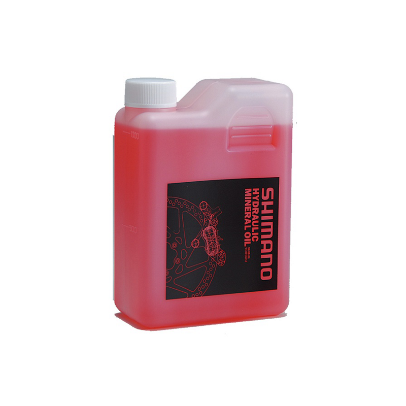Aceite mineral hidráulico Shimano 1L en Categoría Líquido de frenos de Dromosport: Bote de aceite mineral para frenos hidrául