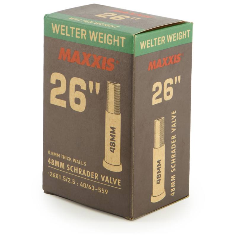 Maxxis Welter Weight 26X1.5/2.5 Schrader 48mm en Categoría Cámaras de aire de Dromosport: Comprar cámara de aire Maxxis 26\" 
