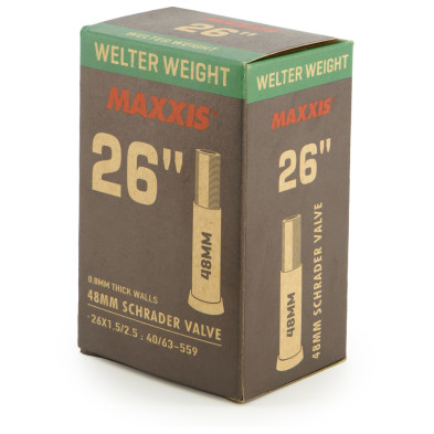 Maxxis Welter Weight 26X1.5/2.5 Schrader 48mm en Categoría Cámaras de aire de Dromosport: Comprar cámara de aire Maxxis 26\" 