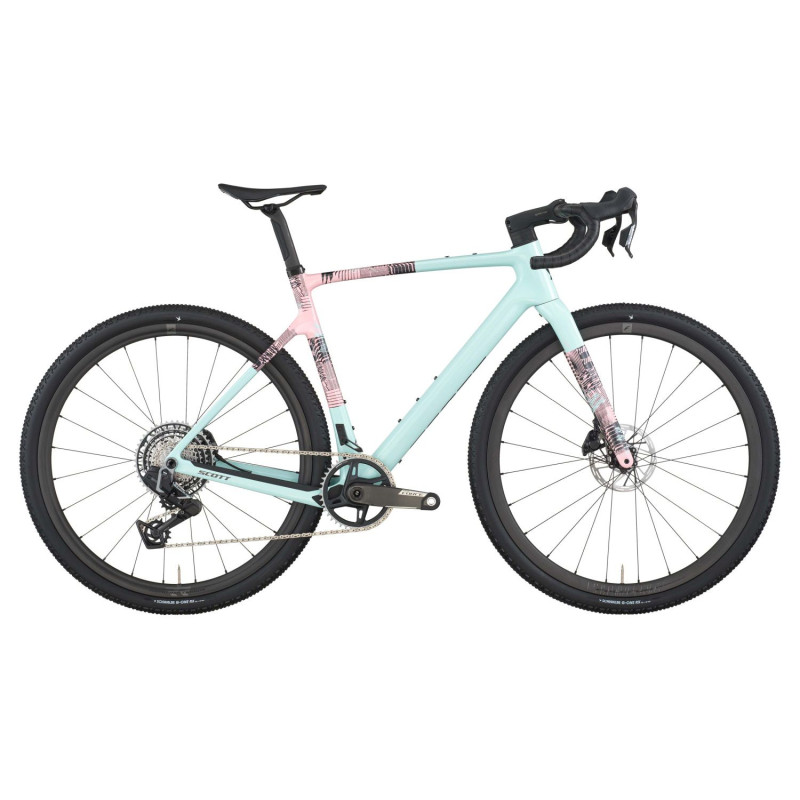 Bicicleta SCOTT Addict Gravel 10 Azul/Rosa 2026