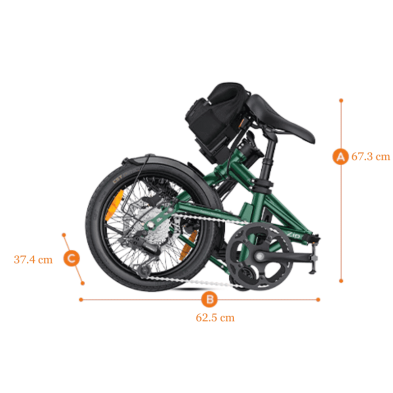 Engwe ZIP. Bicicleta eléctrica urbana verde