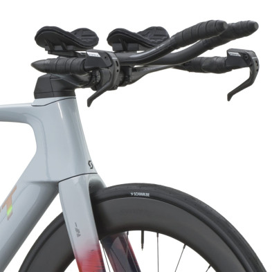 Scott Foil RC TRI 2027. Bicicleta triatlón. Narwal Grey / Gloaming Orange