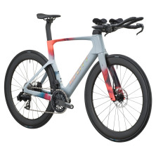 Scott Foil RC TRI 2027. Bicicleta triatlón. Narwal Grey / Gloaming Orange