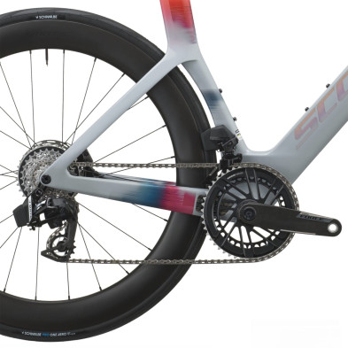 Scott Foil RC TRI 2027. Bicicleta triatlón. Narwal Grey / Gloaming Orange