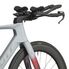 Scott Foil RC TRI 2027. Bicicleta triatlón. Narwal Grey / Gloaming Orange