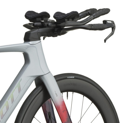 Scott Foil RC TRI 2027. Bicicleta triatlón. Narwal Grey / Gloaming Orange