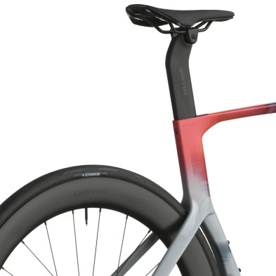 Scott Foil RC TRI 2027. Bicicleta triatlón. Narwal Grey / Gloaming Orange