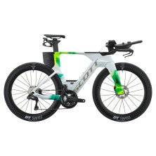 Scott Plasma RC Pro 2027. Bicicleta triatlón. Cumulus White / Viper Green
