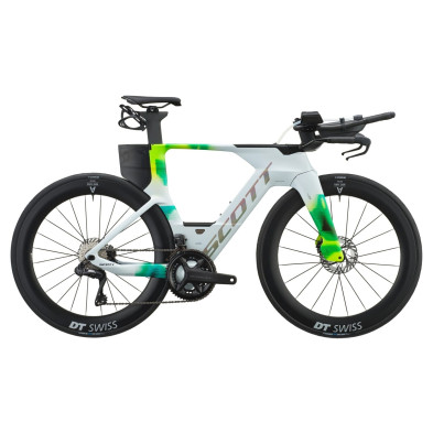 Scott Plasma RC Pro 2027. Bicicleta triatlón. Cumulus White / Viper Green