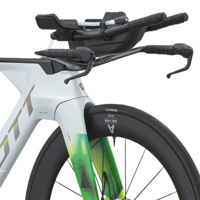 Scott Plasma RC Pro 2027. Bicicleta triatlón. Cumulus White / Viper Green
