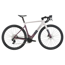 Scott Solace Gravel 30 2027. E-bike gravel. Mineral Pink / Flint Purple
