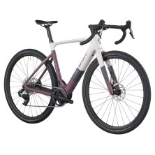 Scott Solace Gravel 30 2027. E-bike gravel. Mineral Pink / Flint Purple