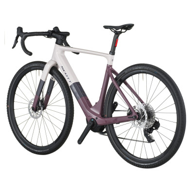 Scott Solace Gravel 30 2027. E-bike gravel. Mineral Pink / Flint Purple