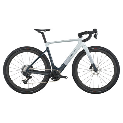Scott Solace Gravel 20 2027. E-bike gravel. Squid Blue / Beluga Grey