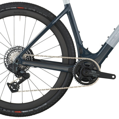 Scott Solace Gravel 20 2027. E-bike gravel. Squid Blue / Beluga Grey