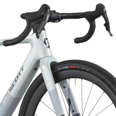 Scott Solace Gravel 20 2027. E-bike gravel. Squid Blue / Beluga Grey