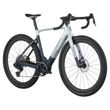 Scott Solace Gravel 20 2027. E-bike gravel. Squid Blue / Beluga Grey