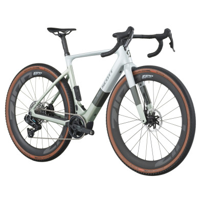 Scott Solace Gravel 10 2027. E-bike gravel. Pale Green / Beluga Grey